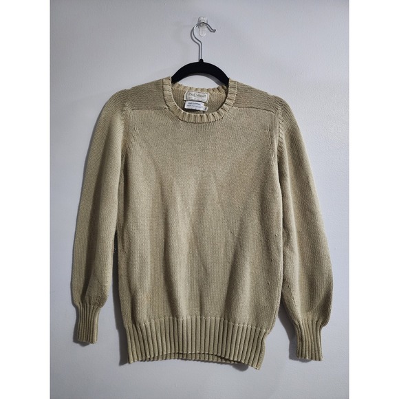 Paul Stuart Sweaters - Paul Stuart Made in Scotland 100% Cotton Crewneck Sweater Beige Tan‎ Small Women